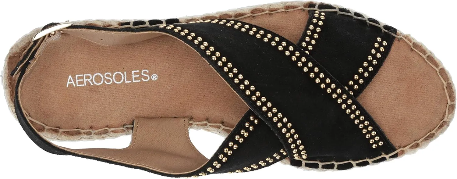 Aerosoles - Women's Espresso Sandal - Open Toed Boho Shoe with Memory Foam Footbed