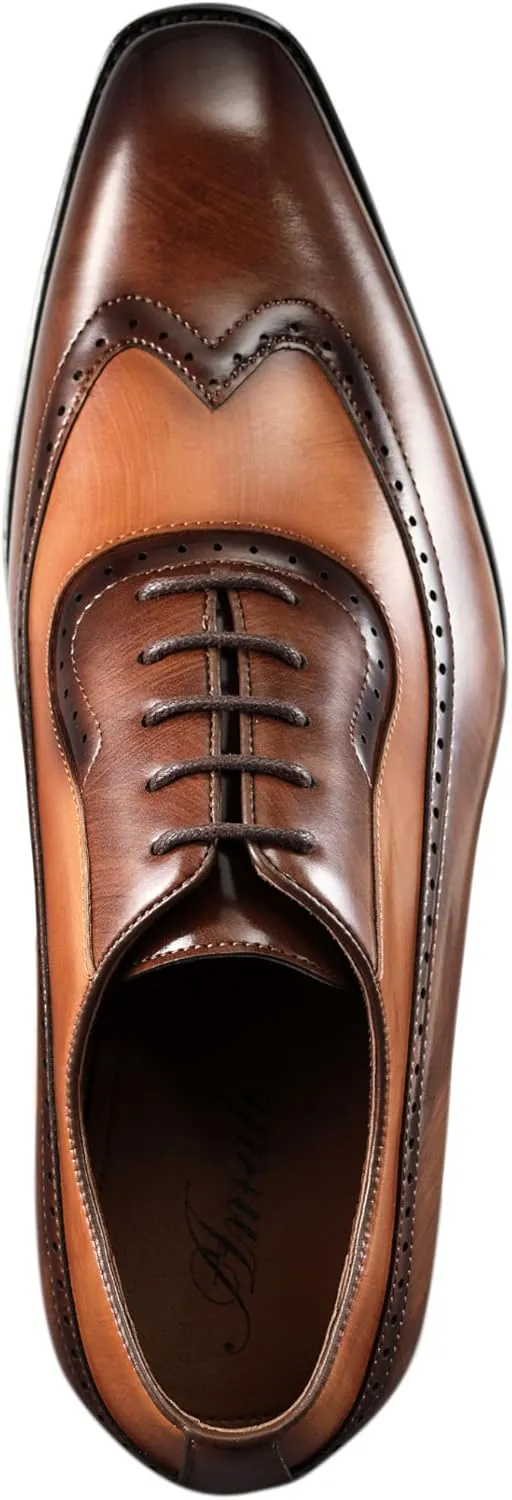 Amali Piedmont - Mens Dress Shoes - Oxford Shoes for Men - Tuxedo Shoes - Lace Up Mens Casual Dress Shoes