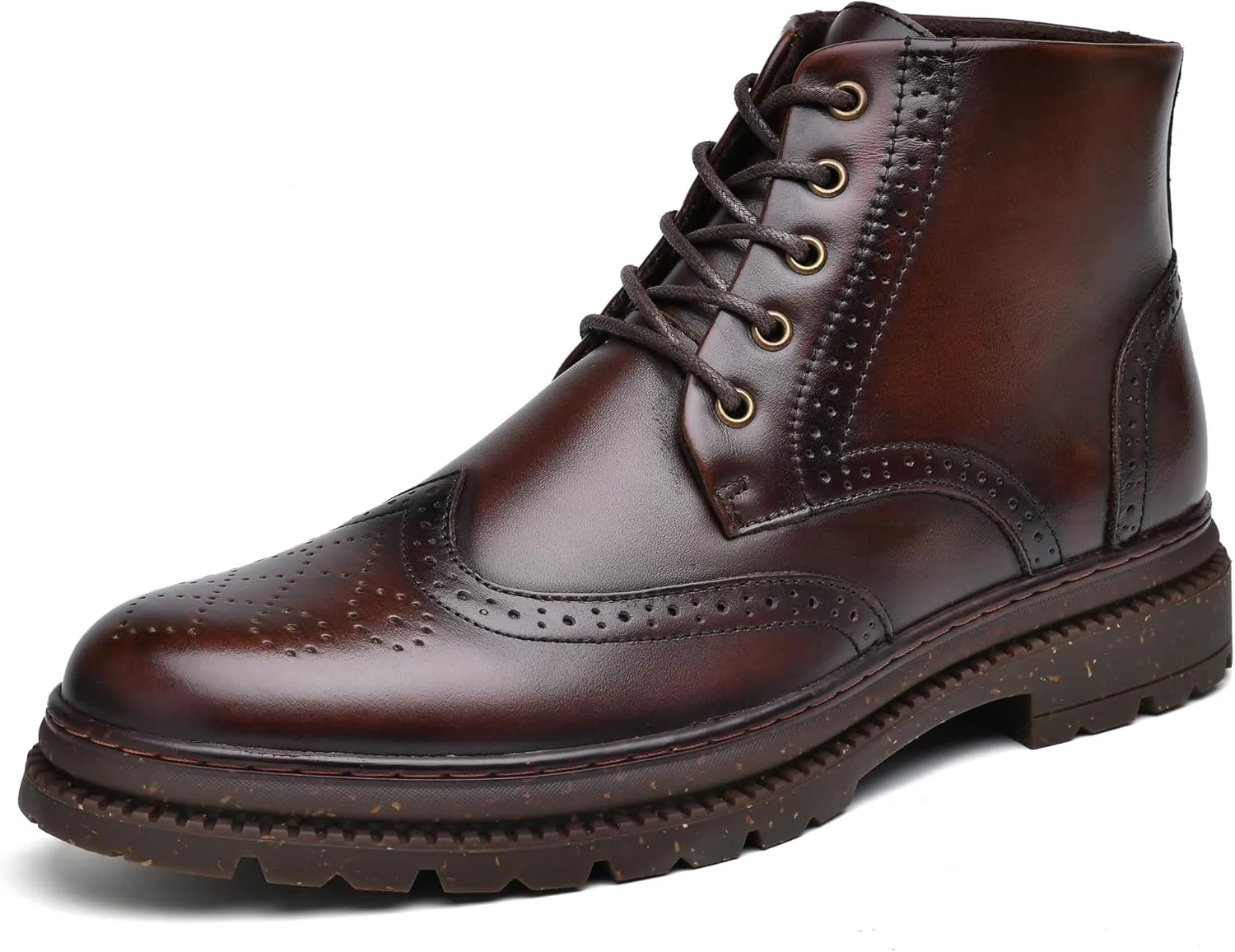 Arkbird Mens Oxford Dress Boots Fashion Casual Genuine Leather Brogue Chukka Ankle Boot for Men