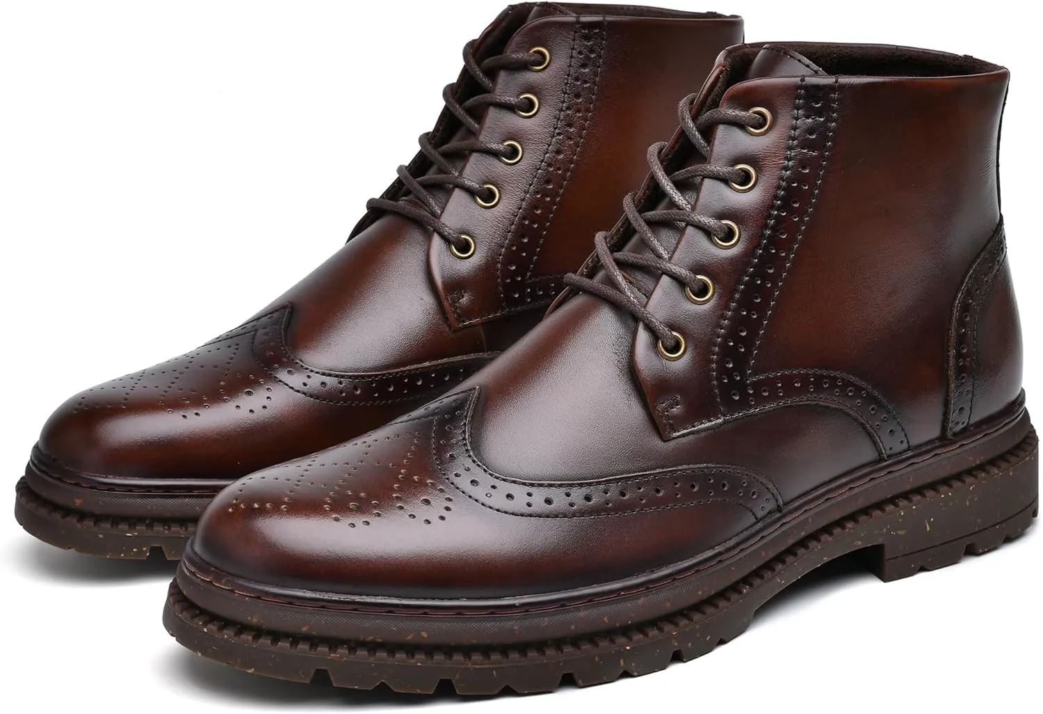 Arkbird Mens Oxford Dress Boots Fashion Casual Genuine Leather Brogue Chukka Ankle Boot for Men