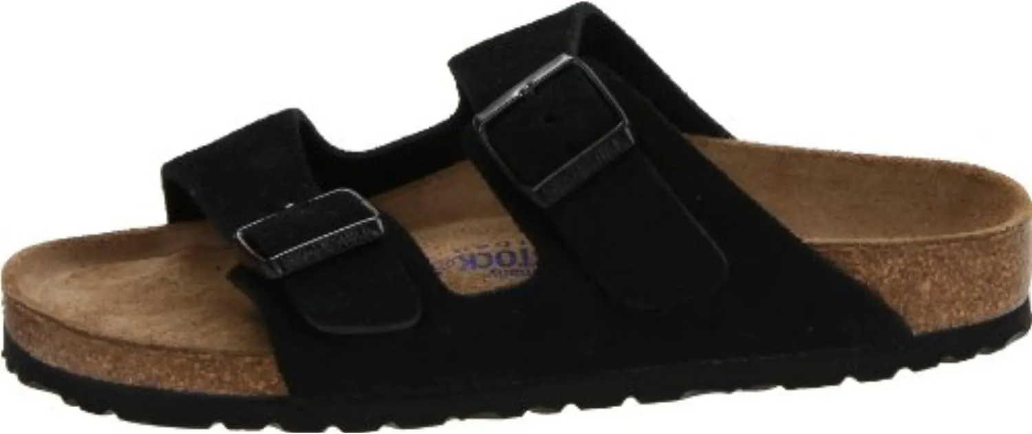 Birkenstock Women's SFB Arizona Black Suede S/Fb