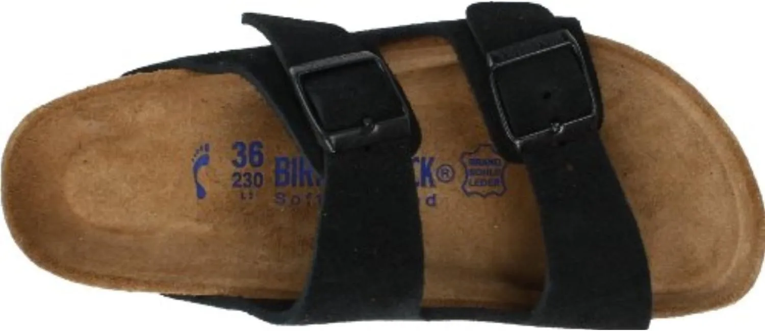 Birkenstock Women's SFB Arizona Black Suede S/Fb