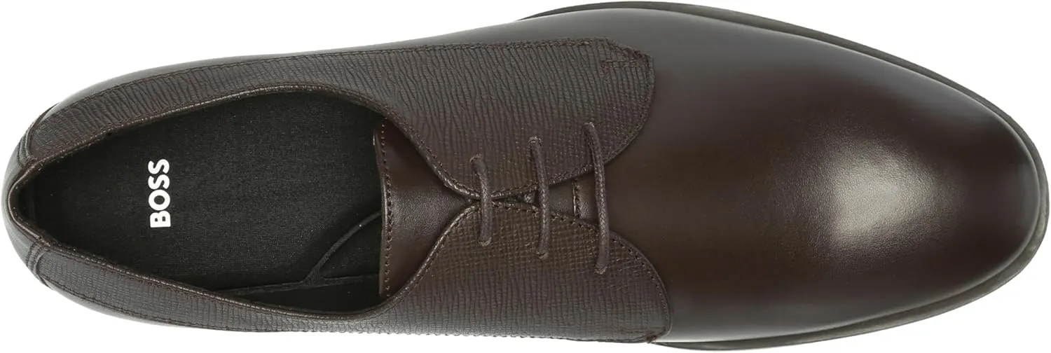 BOSS Men's Colby Mixed Leather Lace Up Derby Dress Shoe Oxford