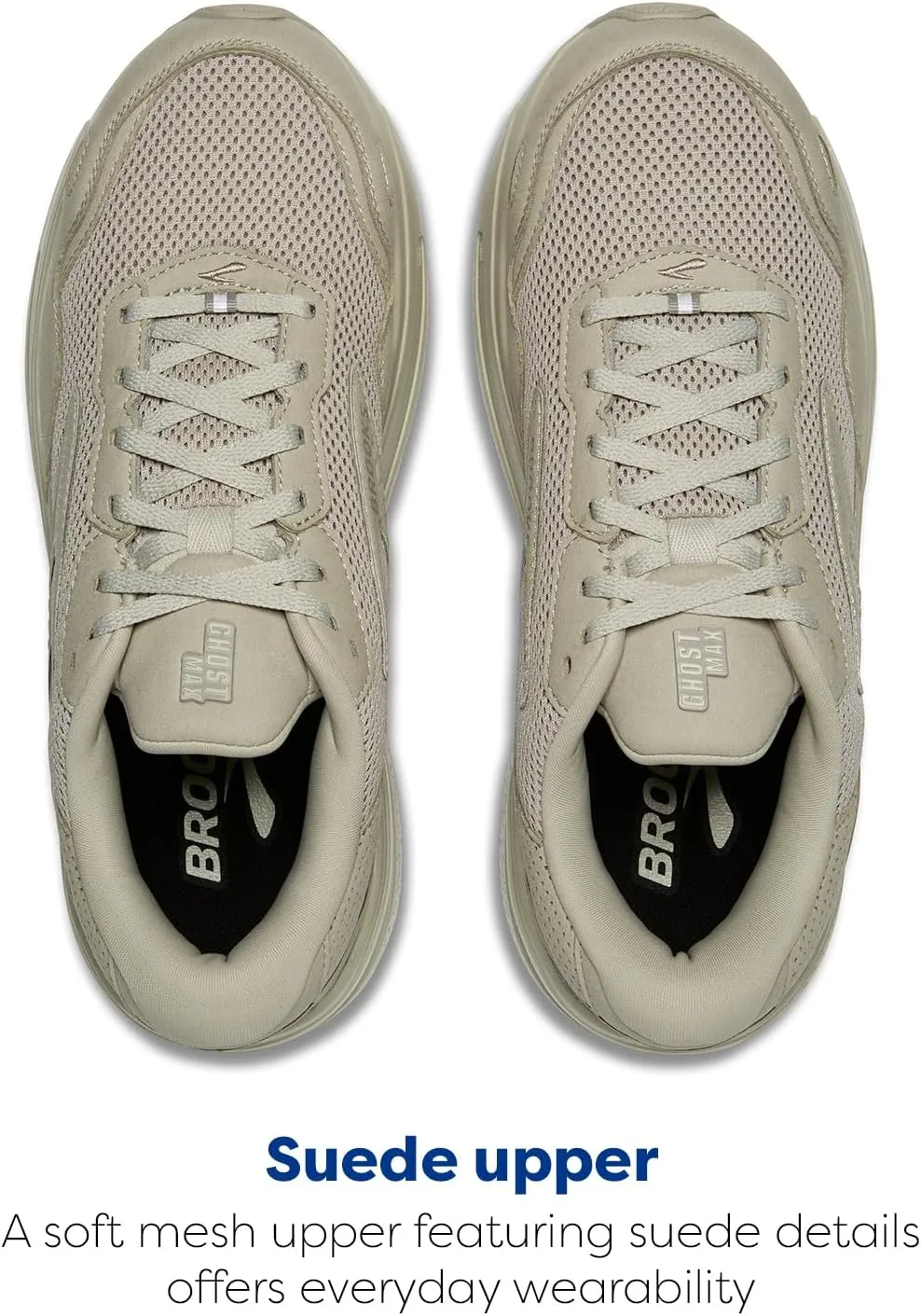 Brooks Men’s Ghost Max Suede/Leather Neutral Running & Walking Shoe