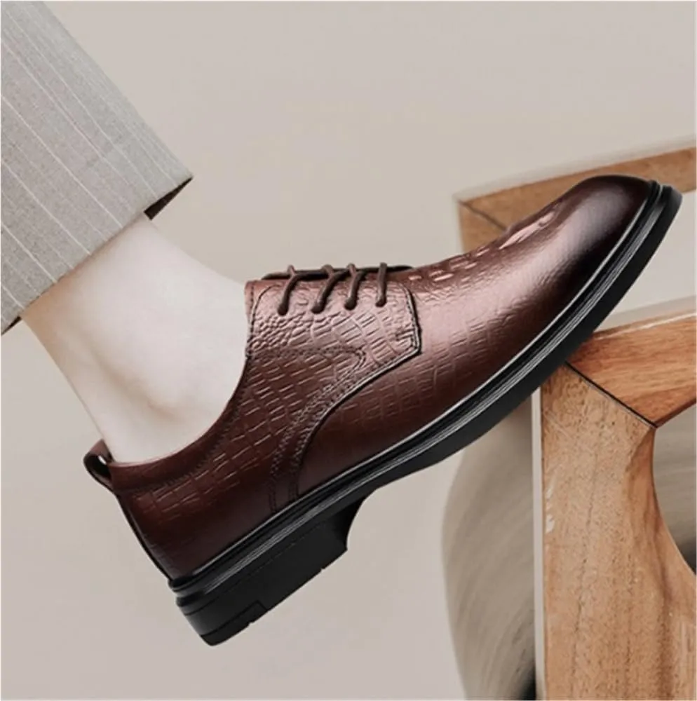 Classic Cap Toe Oxfords Lace Up Brogue Dress Shoes Lug Sole Casual Comfort Business Work Office Shoes