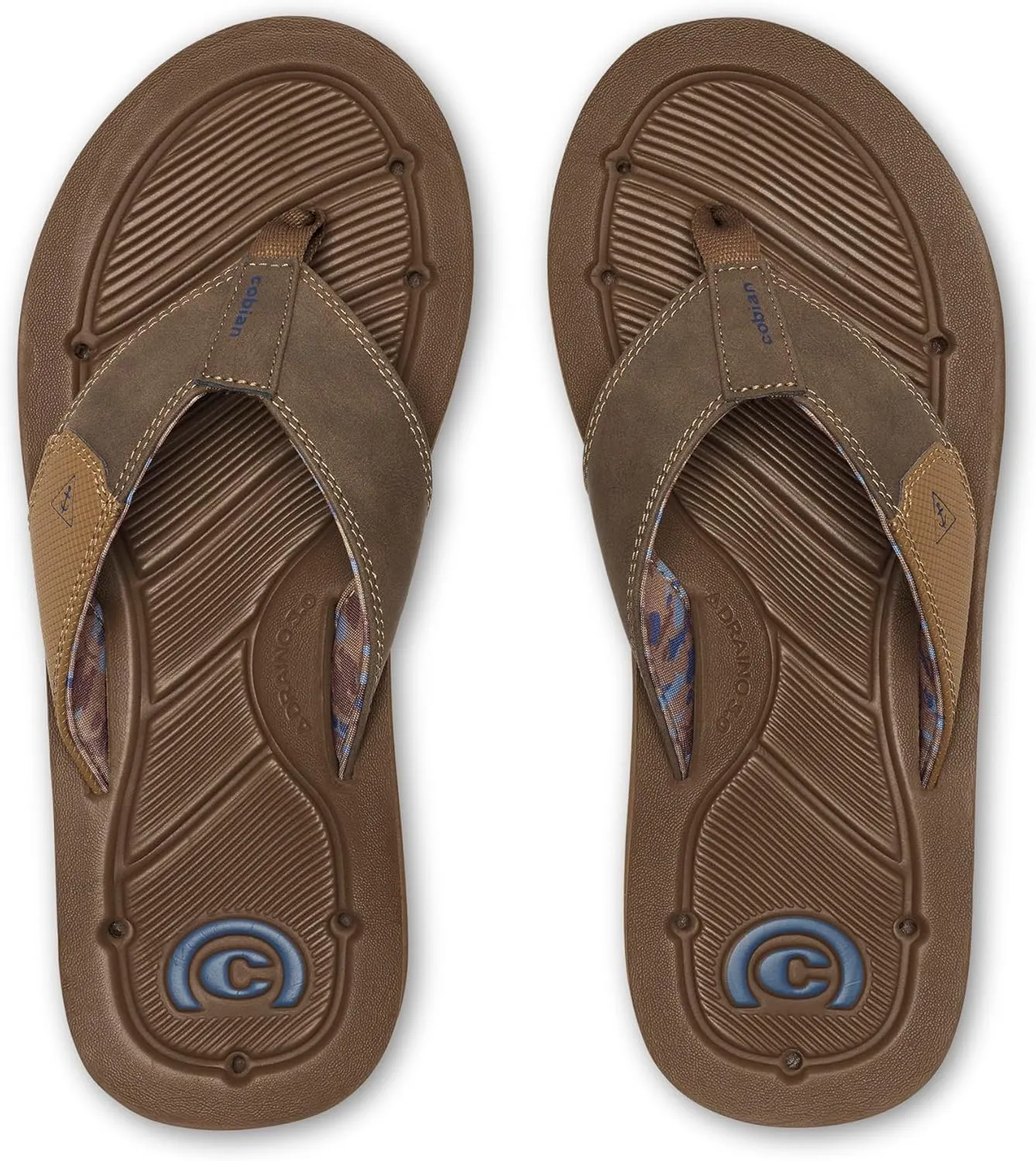 Cobian Men’s Draino 3 Water-friendly Synthetic Suede Strap Flip-Flop Sandals