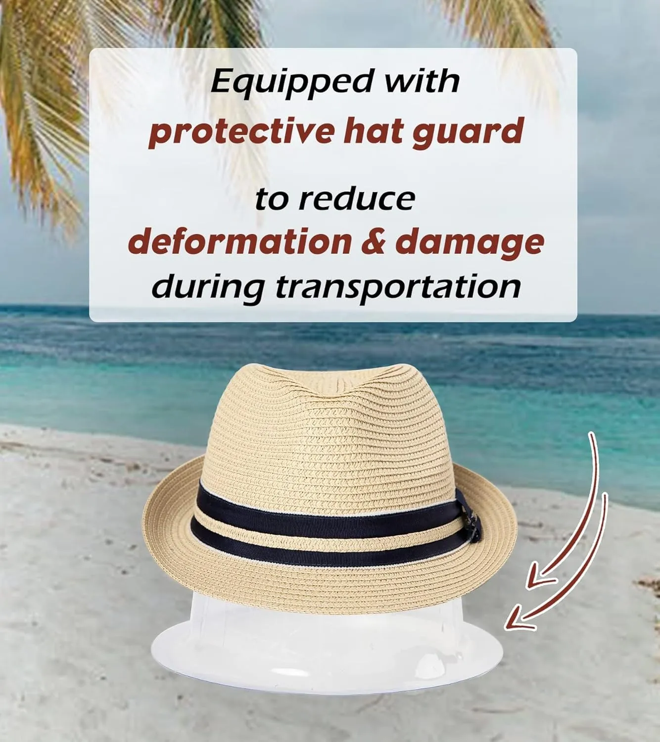 Comhats Oversize XL XXL Mens Summer Straw Fedoras Sun Hats Panama Derby Packable 57-64cm 22.4"-25.2" 7 1/8-8