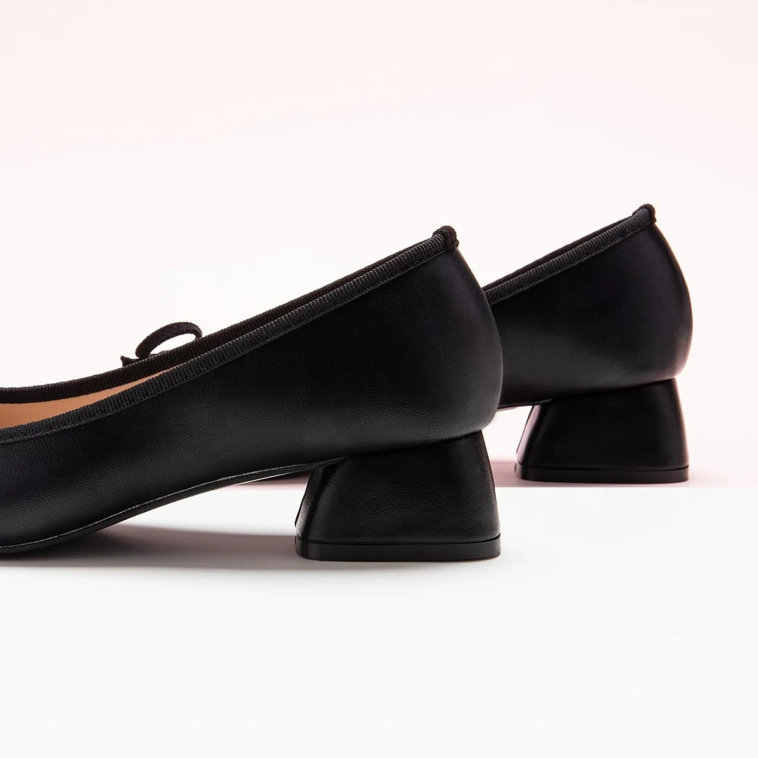 C.Paravano Women's Pump | Square Toe Low Block Heels | Closed Toe Chunky Heels | Leather Low Heel Pumps | Dress Wedding Shoes