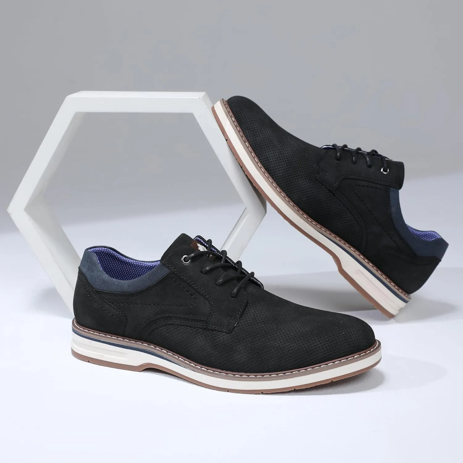 DECARSDZ Mens Dress Shoes Casual Oxford Shoes Business Formal Shoes Use for Business Social Gatherings Wedding Travel
