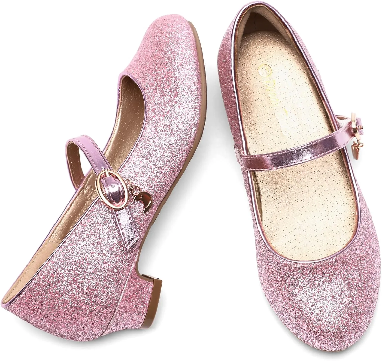 DREAM PAIRS Girls Mary Jane Low Heel Princess Flower Wedding Party Pump Dress Shoes