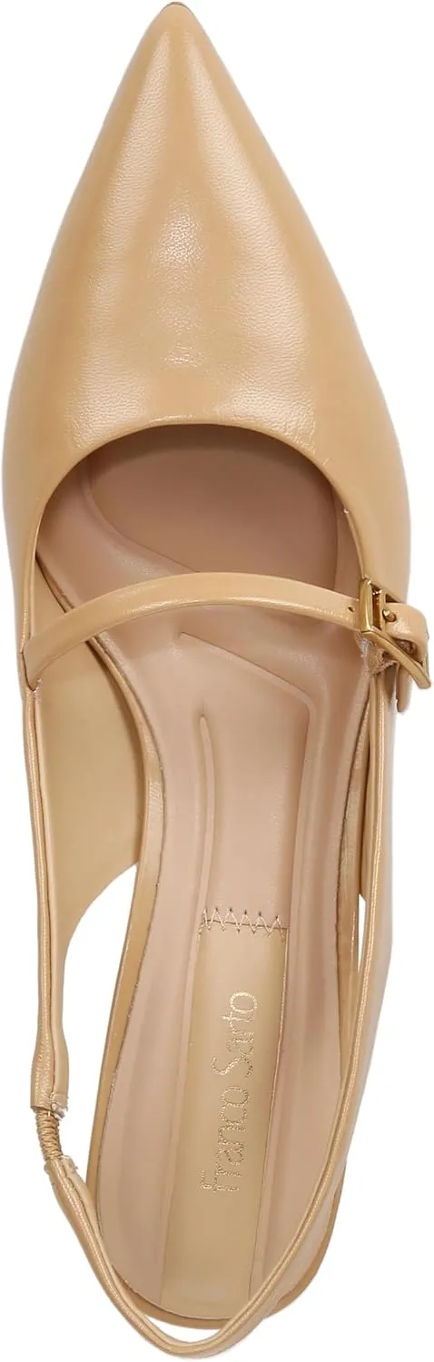 Franco Sarto Women's Khloe Pointed Toe Slingback Kitten Heel Pump