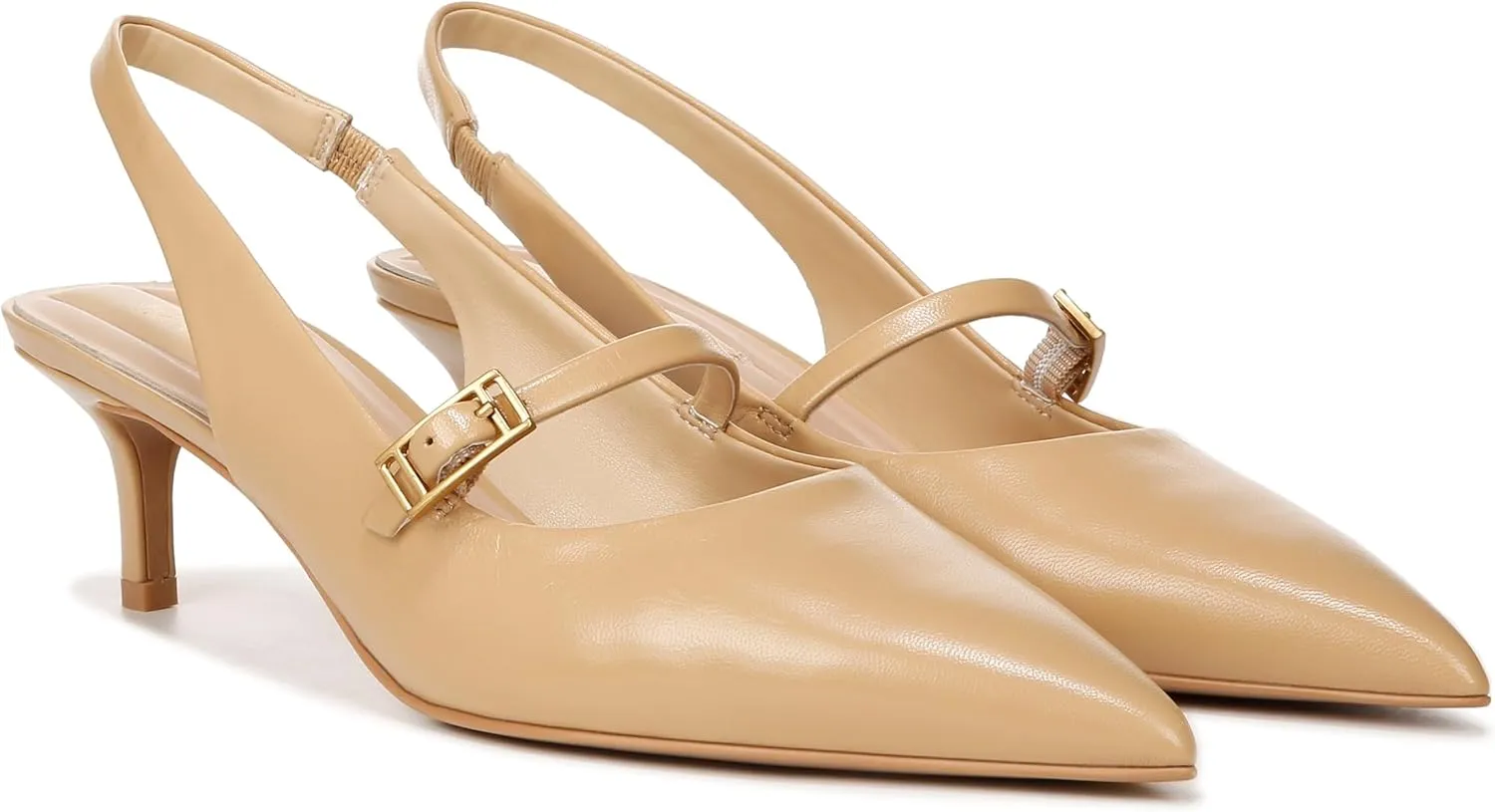 Franco Sarto Women's Khloe Pointed Toe Slingback Kitten Heel Pump