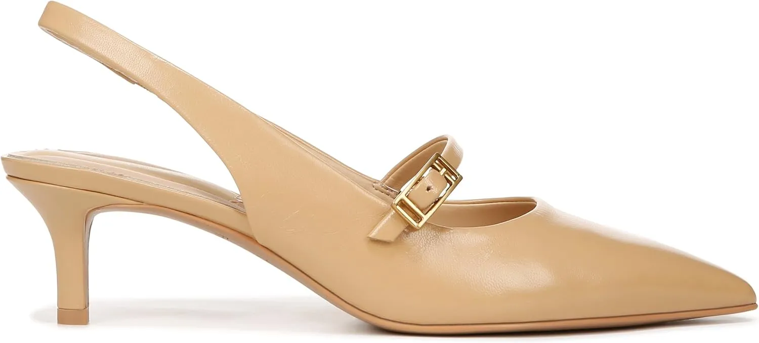 Franco Sarto Women's Khloe Pointed Toe Slingback Kitten Heel Pump
