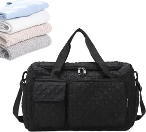 Gym Bag, Lightweight Sports Duffle Bag with Shoe Compartment, Versatile Portable Personal Item Carrier for Fitness Workout Basketball Soccer Yoga Swimming, Black, Refer to description, Unisex