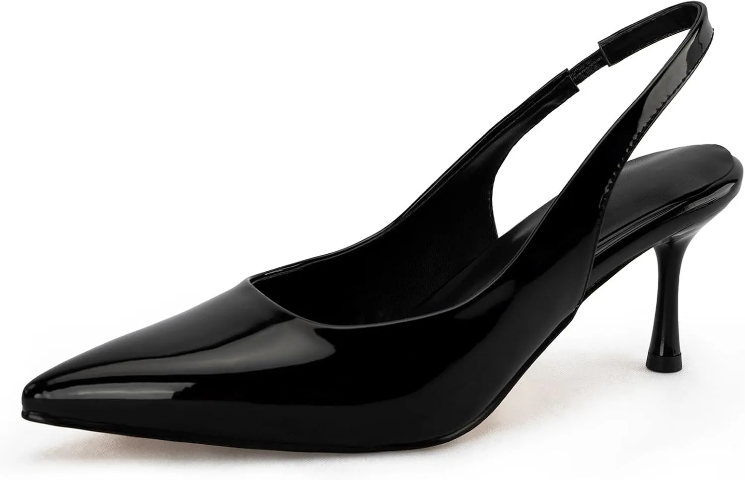 heelchic Women's Kitten Heel, Closed Pointed Toe Low Heel, Comfortable Pumps Shoes for Women Dress Shoes