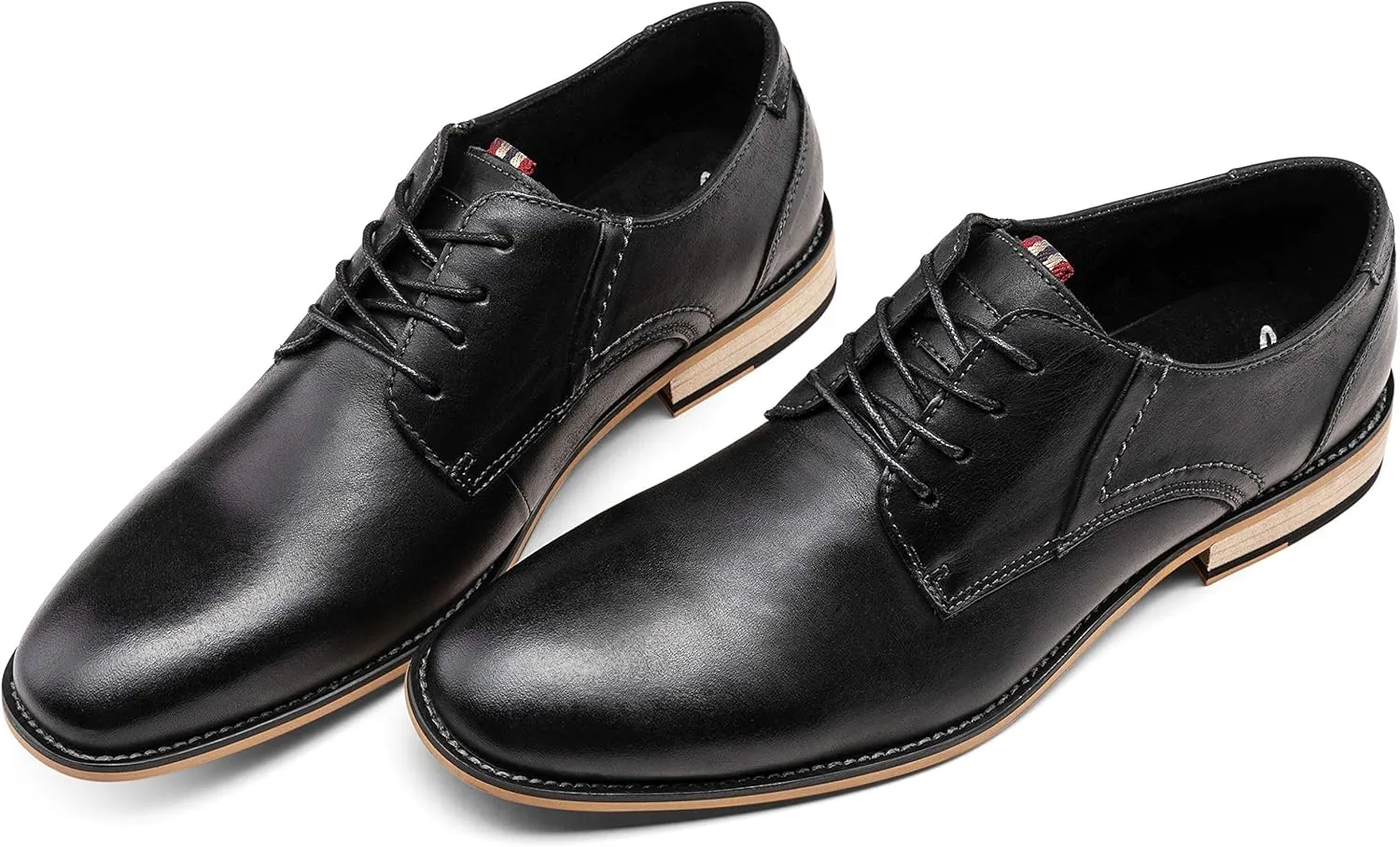 Jousen Men's Dress Shoes Leather Classic Formal Mens Oxfords Retro Derby Oxford