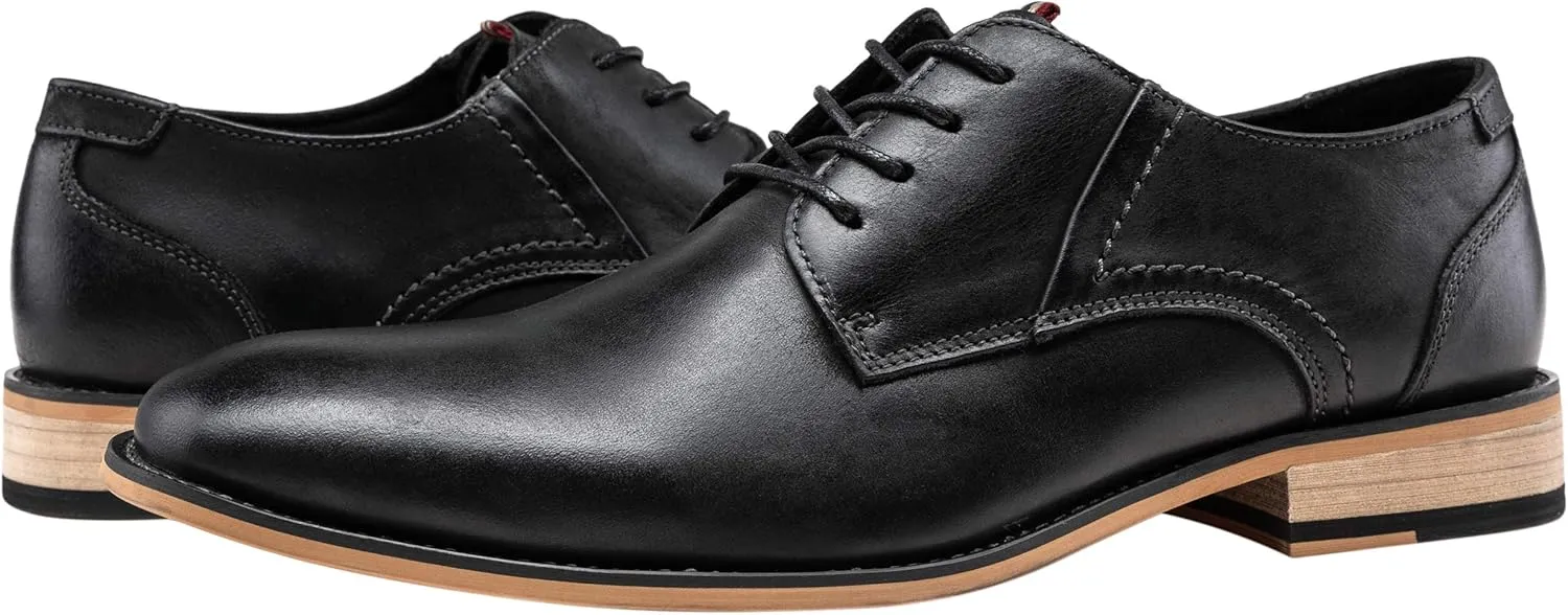 Jousen Men's Dress Shoes Leather Classic Formal Mens Oxfords Retro Derby Oxford