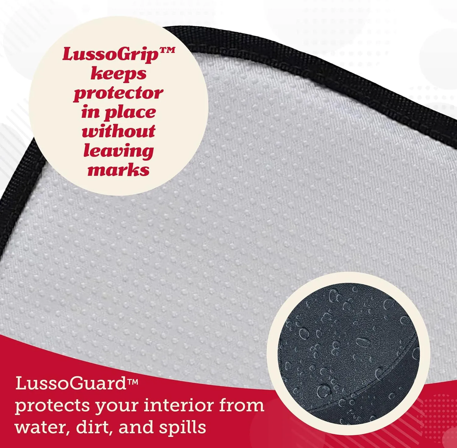Lusso Gear Car Seat Protector with Thick Padding - Baby Cover with 2 Mesh Storage Pockets - Waterproof Tan Seat, Non-Slip Backing - Car Accessories - Carseat Cover