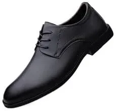Men's Pointed Toe Dress Shoes, Men's Leather Shoes, Business Dress Shoes All-Match Casual Shock-Absorbing Footwear Wear-Resistant Shoes