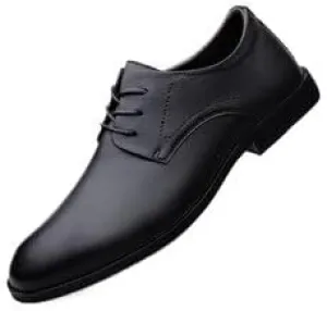 Men's Pointed Toe Dress Shoes, Men's Leather Shoes, Business Dress Shoes All-Match Casual Shock-Absorbing Footwear Wear-Resistant Shoes