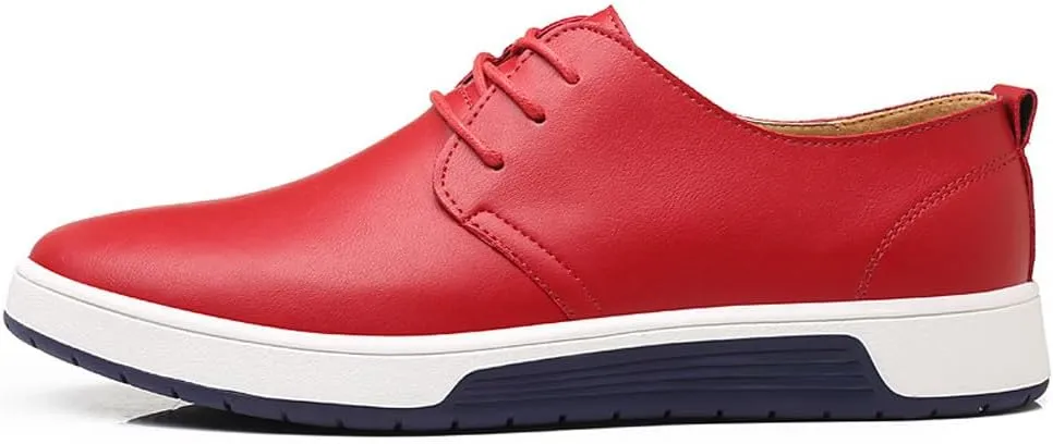 Men's Stylish Lace Up Oxford Sneakers Comfortable Casual Walking Business Driving Dress Shoes