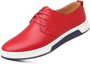 Men's Stylish Lace Up Oxford Sneakers Comfortable Casual Walking Business Driving Dress Shoes