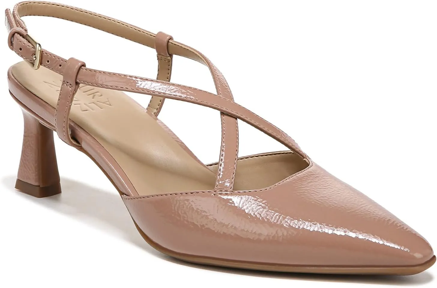 Naturalizer Women's Tahira Strappy Slingback Low Heel Pointed Toe Pump