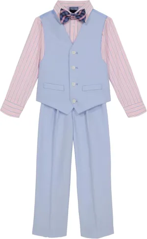 Nautica boys 4 piece Formal Suit Set, Vest, Pants, Collared Dress Shirt, and Tie