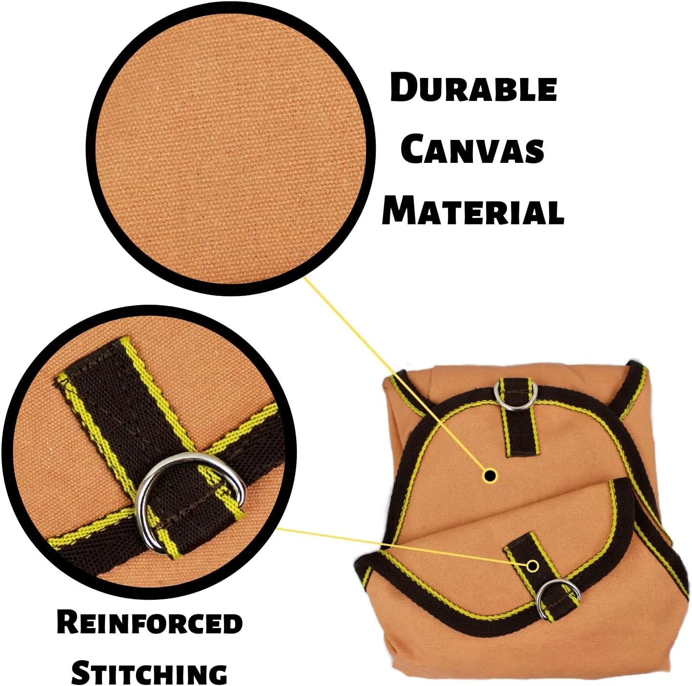 Pair of 2 Extra Wide 19" x 12" x 20" Canvas Hay Bags for Horses and Livestock Fits 3-4 Large Flakes of Hay (Hunter Green)