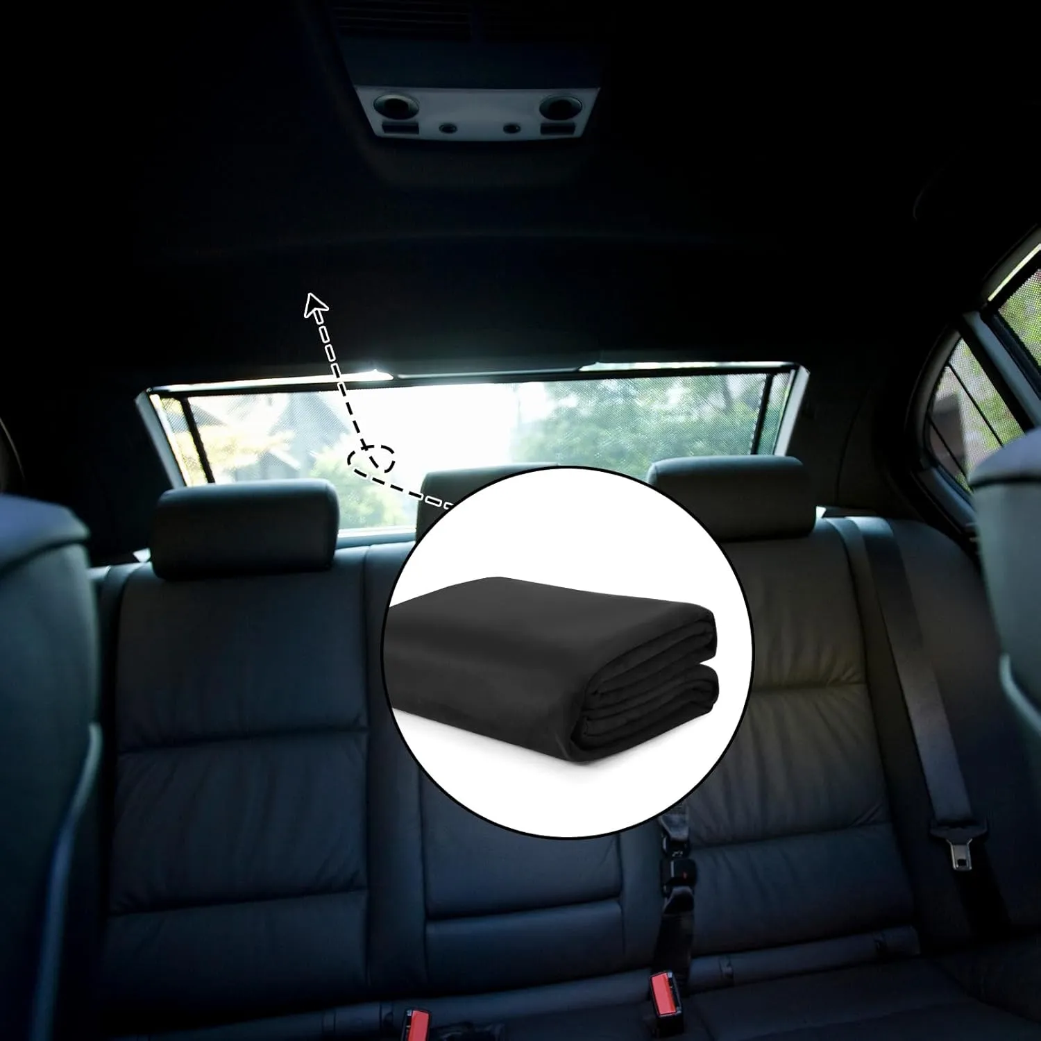 Pangda Suede Headliner Fabric 98 x 60'' with 1/9" Foam Backing Car Roof Headliner Fabric Suede Material Rubber Seam Roller Utility Knife for DIY Automotive Rv Boat Ceiling Interior Repair (Black)