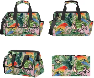 Parrot Funny Style Tool Bag with Shoulder Strap Organizer Pockets Tools Tote Bags for Men Women Adult Toolbag for Car Home Work Travel Storage