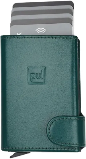 pularys Mini Wallet OXFORD - Credit Card Holder Made of Italian Leather - RFID blocking - Space for Cash and Coins - Up to 9 Cards - For Men and Women - Fashionable Colors