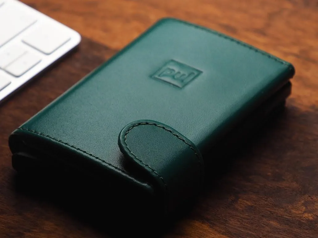 pularys Mini Wallet OXFORD - Credit Card Holder Made of Italian Leather - RFID blocking - Space for Cash and Coins - Up to 9 Cards - For Men and Women - Fashionable Colors