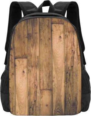 Rustic Barn Wooden Wood Planks Farmhouse Lightweight Backpack – Large Capacity 15” Laptop Bag For Travel & Outdoor