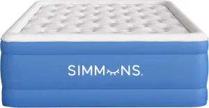 Simmons Rest Aire Mattress Air Bed with Side Built-in Pump and Soft Velveteen Topper, 17" Full