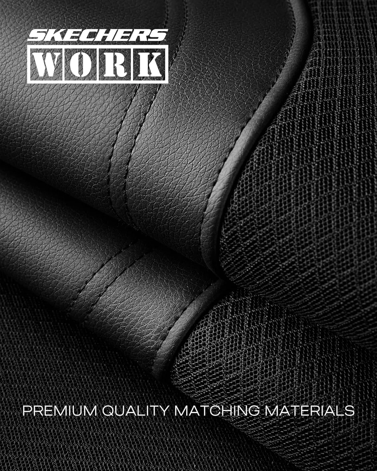 Skechers Work Car Seat Covers, Leather Seat Covers 5-Times Stronger Built-in Webbing, Oxford Fabric Seat Cover for Cars, Airbag Compatible, Automotive Comfort for Cars, Trucks, SUVs (Beige, Full Set)