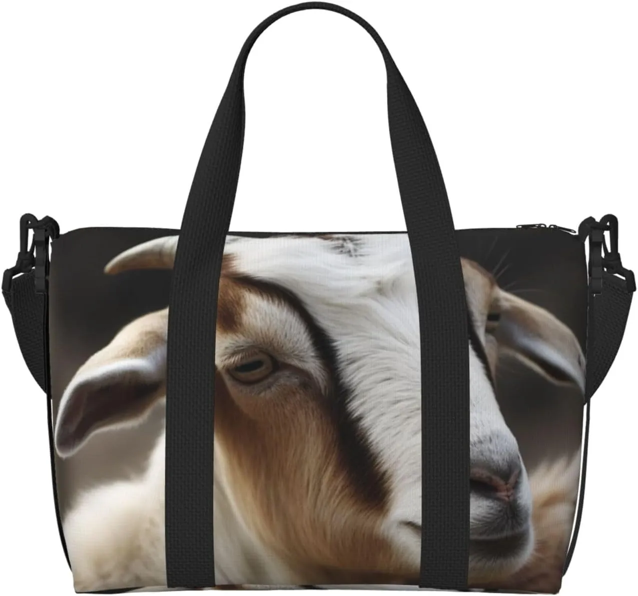 Sports Gym Bag for Women Men Travel Duffel Bag Tote Animals Goat Weekender Bag Canvas Carry on Overnight Bag for Travel Swimming Fitness Workout Sports Duffle Bag