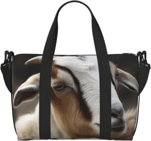 Sports Gym Bag for Women Men Travel Duffel Bag Tote Animals Goat Weekender Bag Canvas Carry on Overnight Bag for Travel Swimming Fitness Workout Sports Duffle Bag