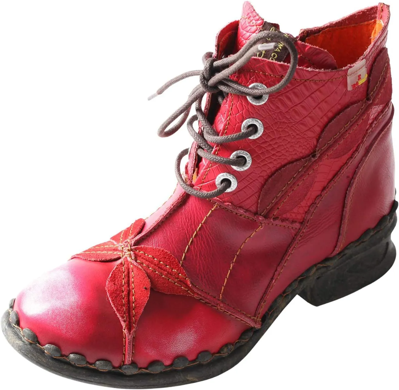 TMA EYES Brand Washed Leather Oxford Women's Boots Mother Shoes