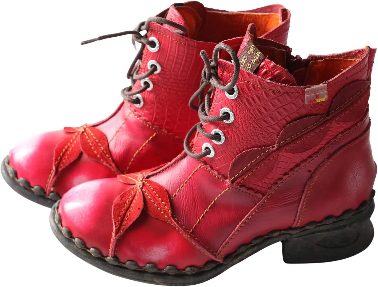 TMA EYES Brand Washed Leather Oxford Women's Boots Mother Shoes