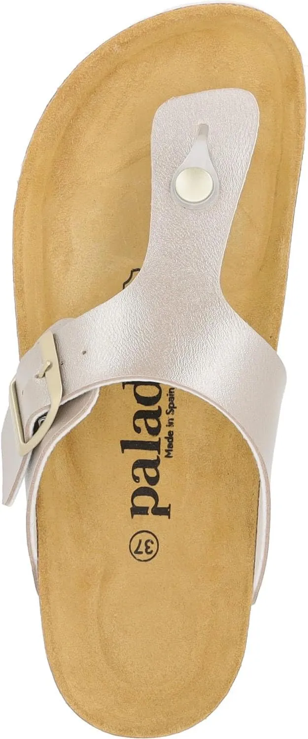 Women's Kos PL Metallic Toe Separator - Made in Spain - Upper with Shimmering Metallic Finish - Platform EVA Sole - Suede Insole
