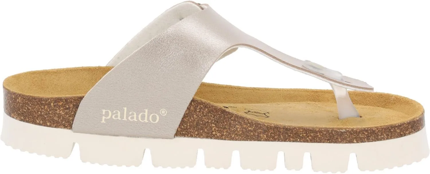 Women's Kos PL Metallic Toe Separator - Made in Spain - Upper with Shimmering Metallic Finish - Platform EVA Sole - Suede Insole