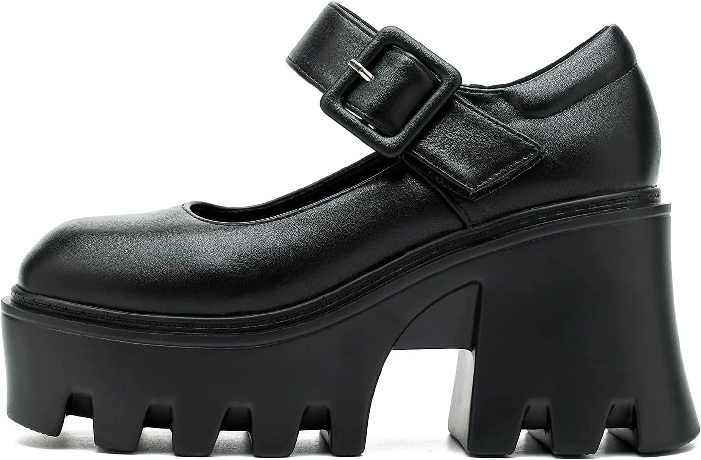 Women's Lolita Platform Mary Janes Shoes Lug Sole Gothic Chunky Heel Uniform Pumps with Ankle Strap