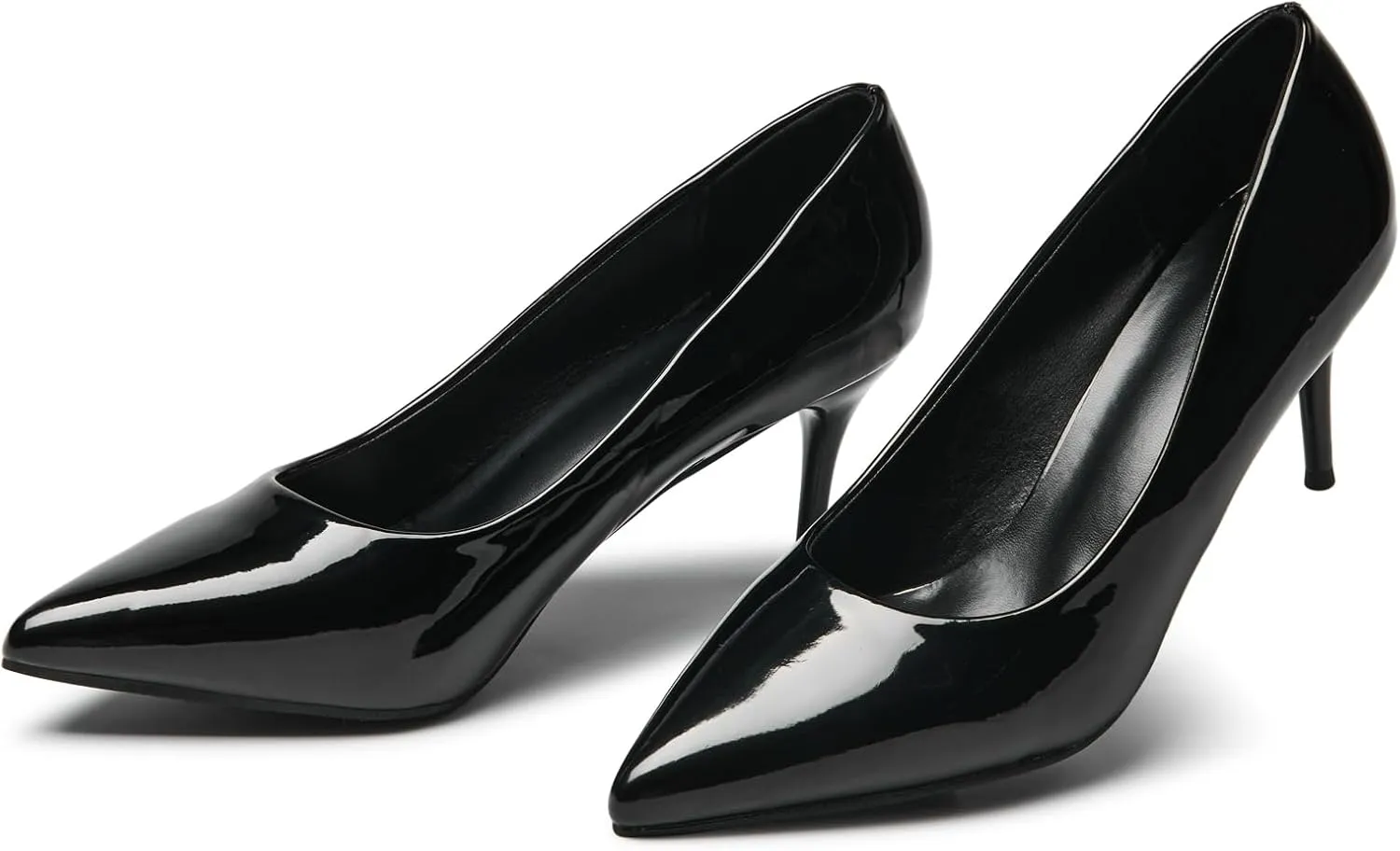 Womens Low Heel Pointed Toe Pump Shoes