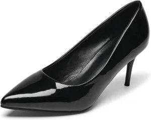 Womens Low Heel Pointed Toe Pump Shoes