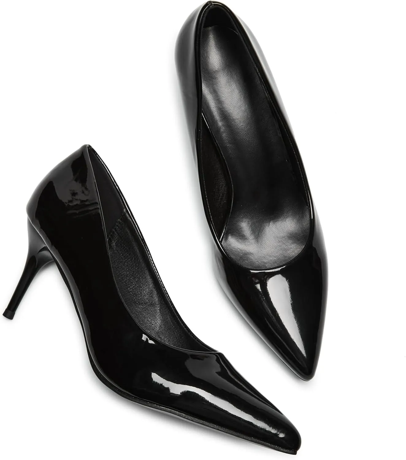 Womens Low Heel Pointed Toe Pump Shoes
