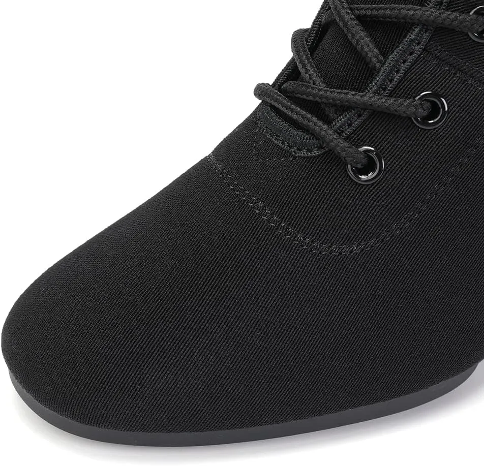 YKXLM Women's Latin Dance Shoes Closed-Toe Lace up Modern Ballroom Performence Salsa Practice Party Dancing Shoes,Model GBNJB